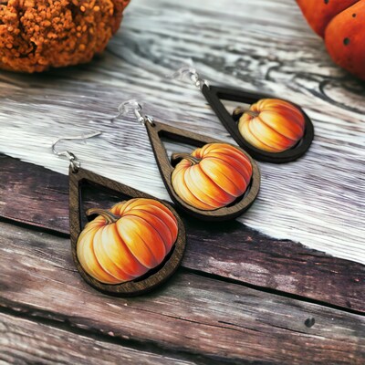 Teardrop Pumpkin Earrings - image6